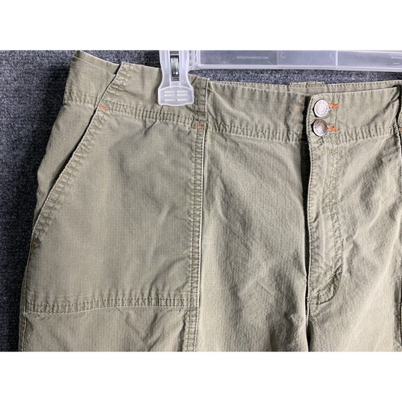 Eddie Bauer Hiking Shorts Women 16 Tall Mercer Fit Ripstop Fabric Olive - Picture 2 of 16